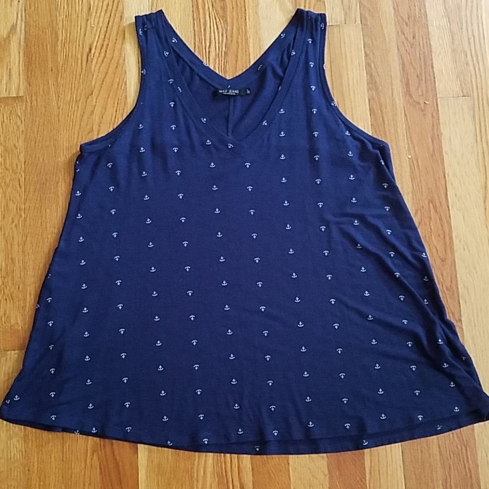 Anchor print swing tank top